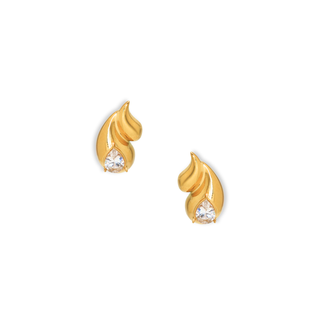 The Riley Pear Stone Earrings